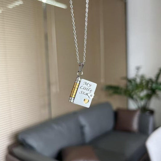 “My Little Star” Book Locket Necklace – Gift for Daughter or Son