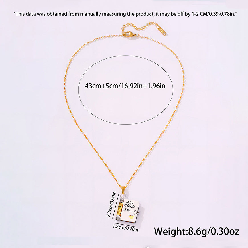 “My Little Star” Book Locket Necklace – Gift for Daughter or Son