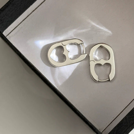 Simple Heart Shaped Hoop Earrings