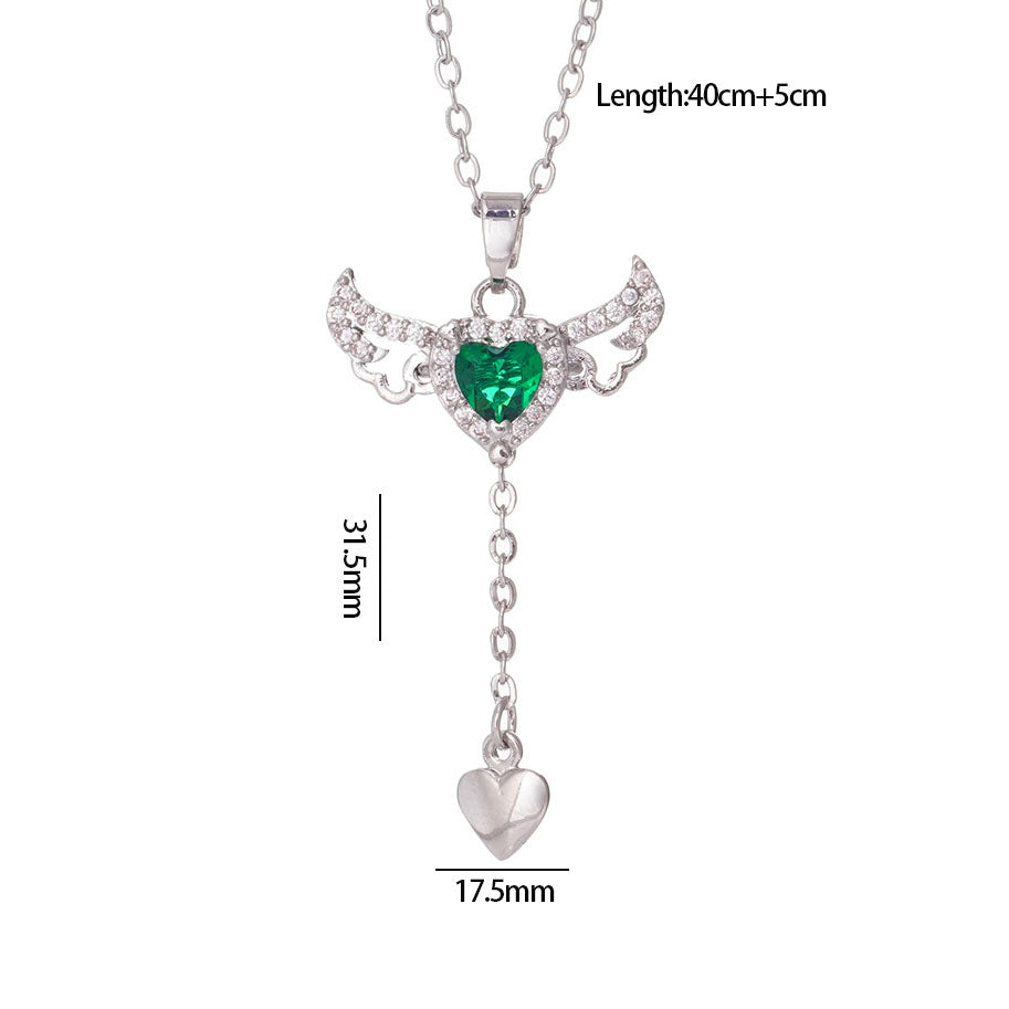 Angel Heart Necklace – Movable Wings Design
