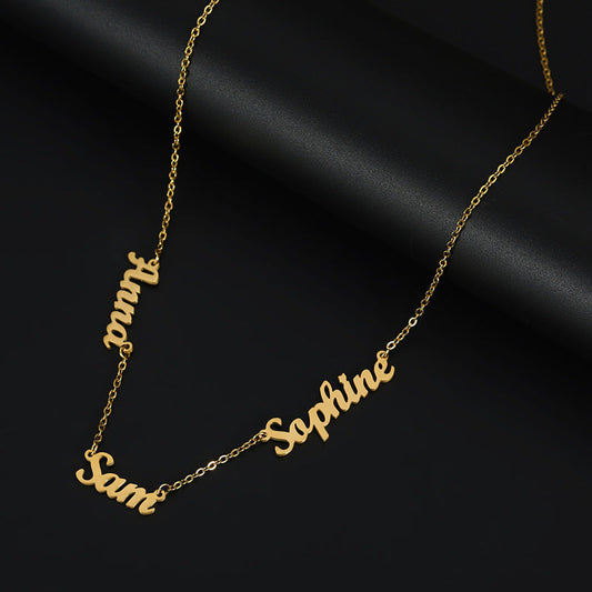 Personalized Name Necklace with 1-6 Names – 20 Fonts Available