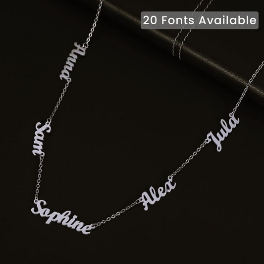 Personalized Name Necklace with 1–6 Names