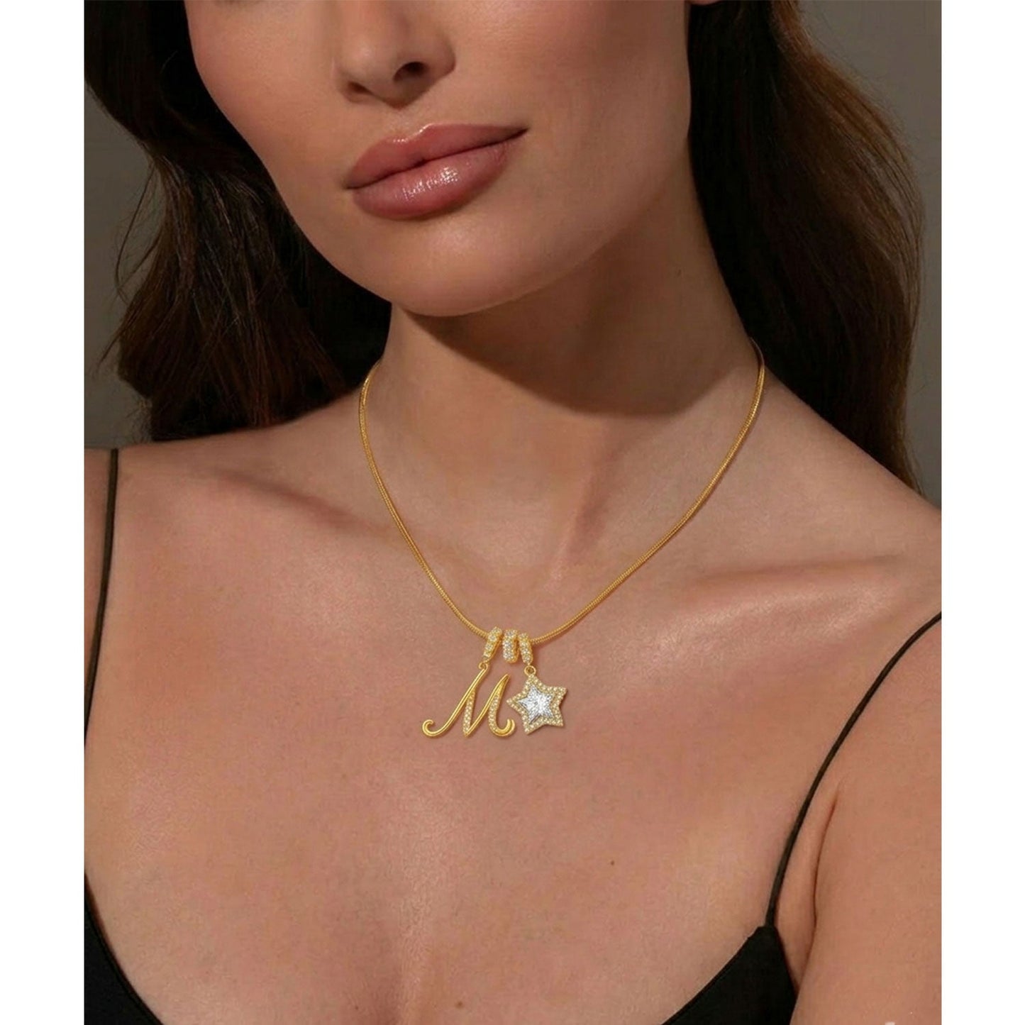 Initial & Star Pendant Necklace – Waterproof & Tarnish-Free