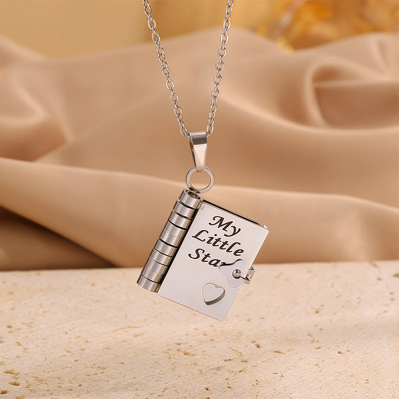“My Little Star” Book Locket Necklace – Gift for Daughter or Son
