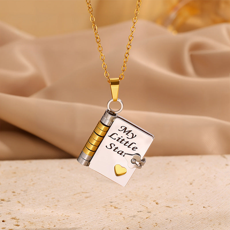 “My Little Star” Book Locket Necklace – Gift for Daughter or Son