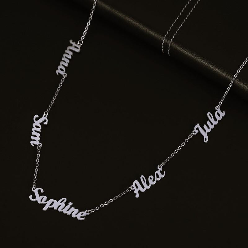 Personalized Name Necklace with 1-6 Names – 20 Fonts Available