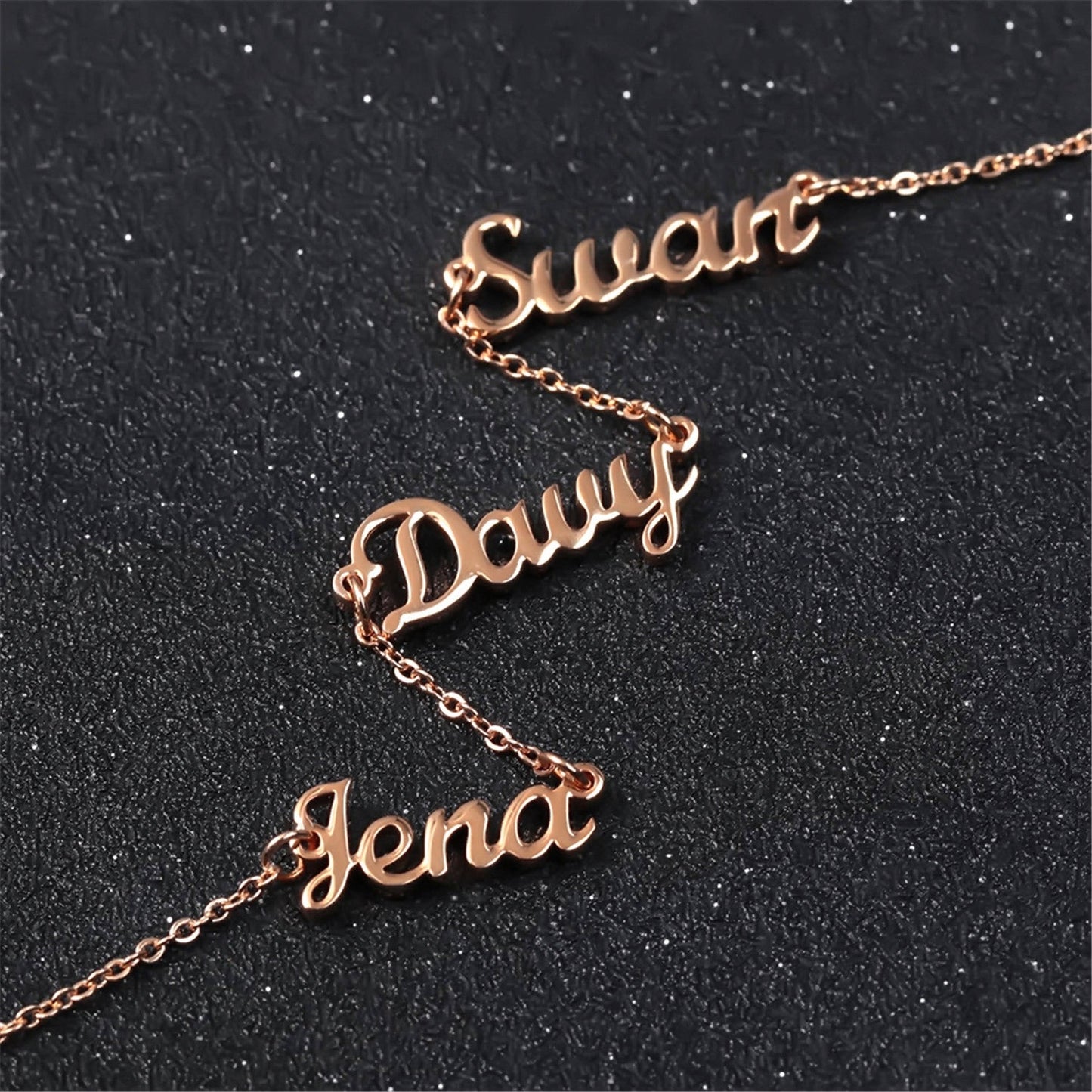 Personalized Name Necklace with 1-6 Names – 20 Fonts Available