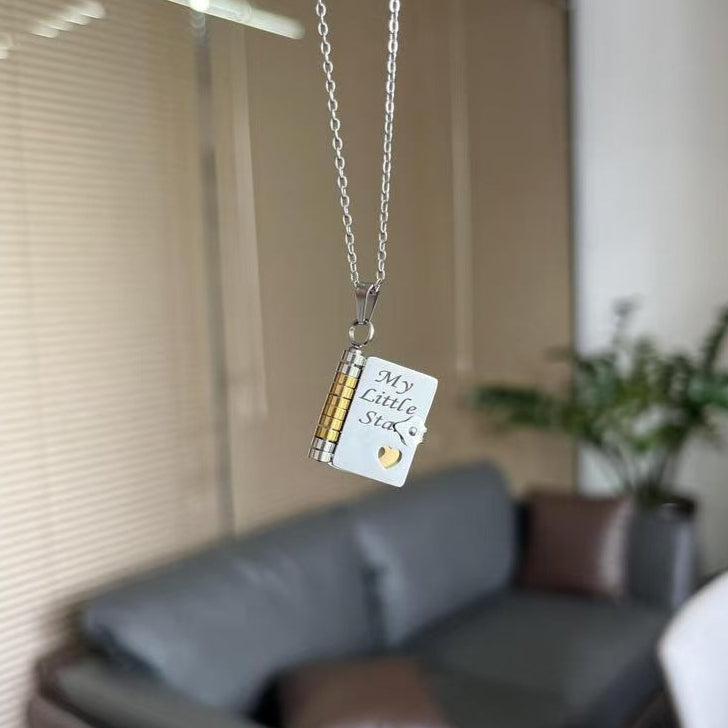 “My Little Star” Book Locket Necklace – Gift for Daughter or Son