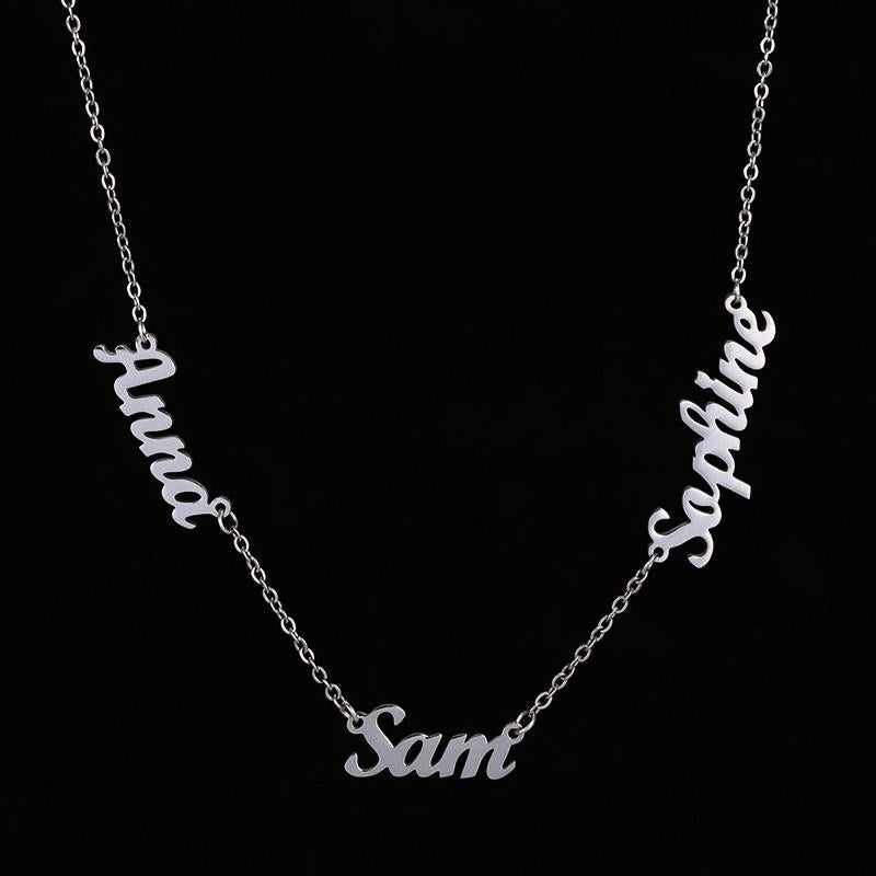 Personalized Name Necklace with 1-6 Names – 20 Fonts Available