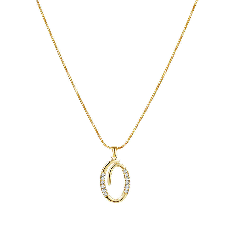 Gold Initial Necklace – A-Z Letters