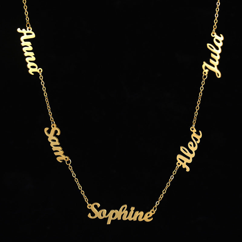 Personalized Name Necklace with 1–6 Names