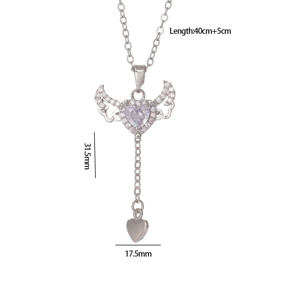 Angel Heart Necklace – Movable Wings Design