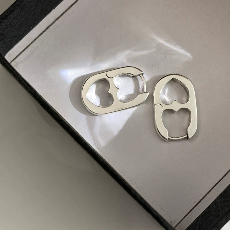 Simple Heart Shaped Hoop Earrings