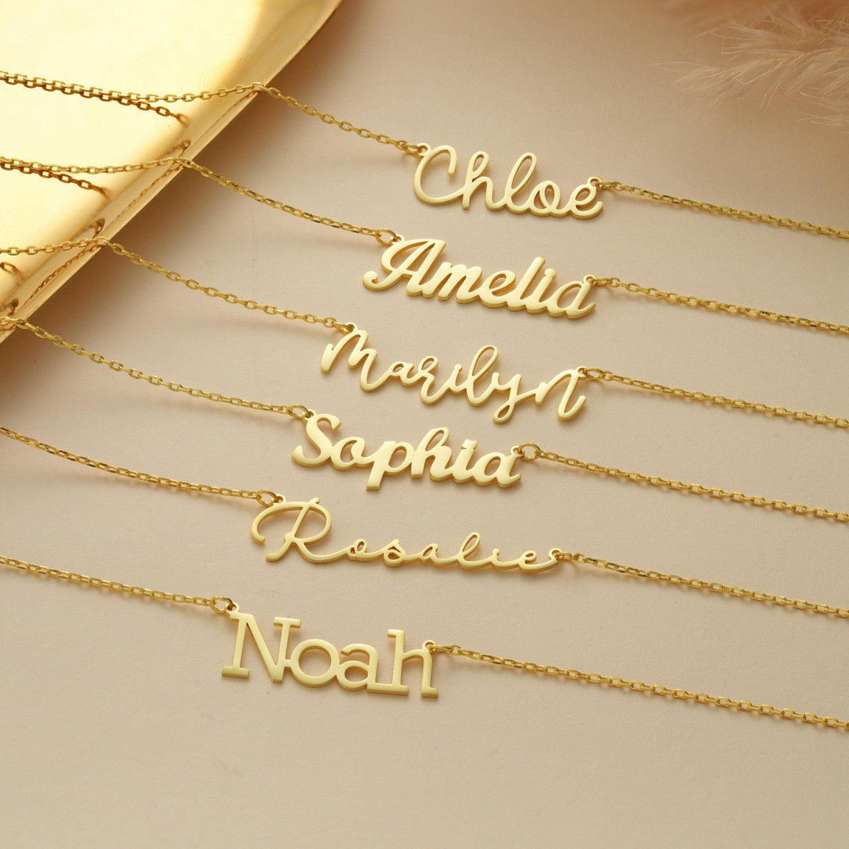 Personalized Name Necklace – 20 Fonts Available