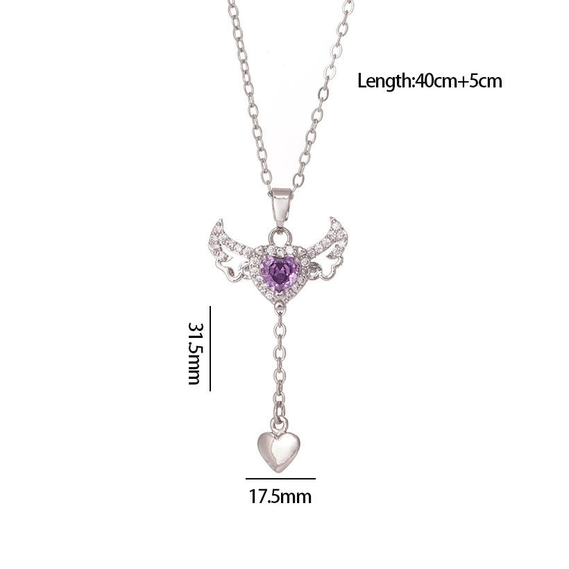 Angel Heart Necklace – Movable Wings Design