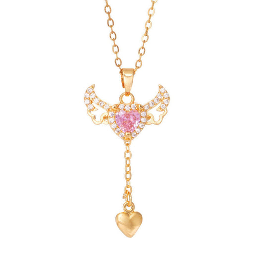 Angel Heart Necklace – Movable Wings Design