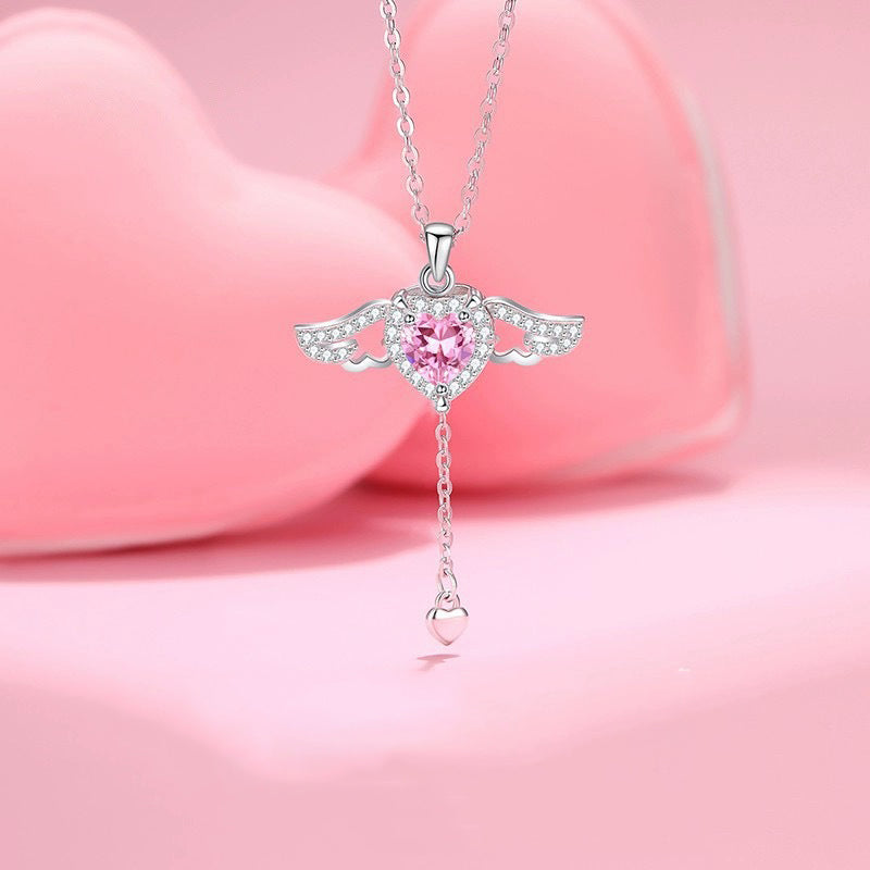 Angel Heart Necklace – Movable Wings Design