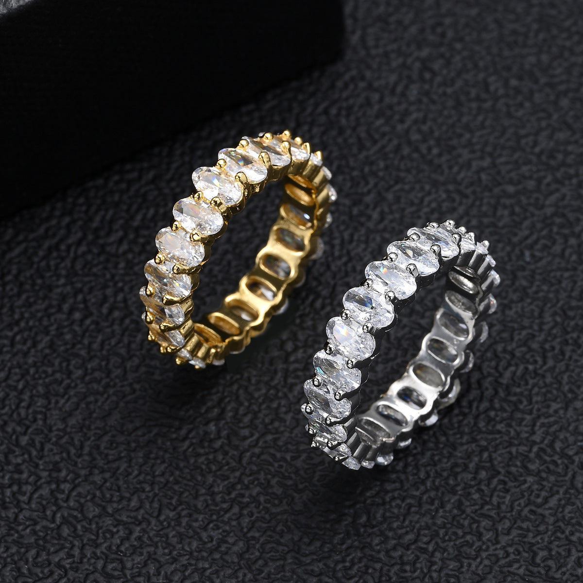 Oval Cubic Zirconia Ring – 14K Gold Plated