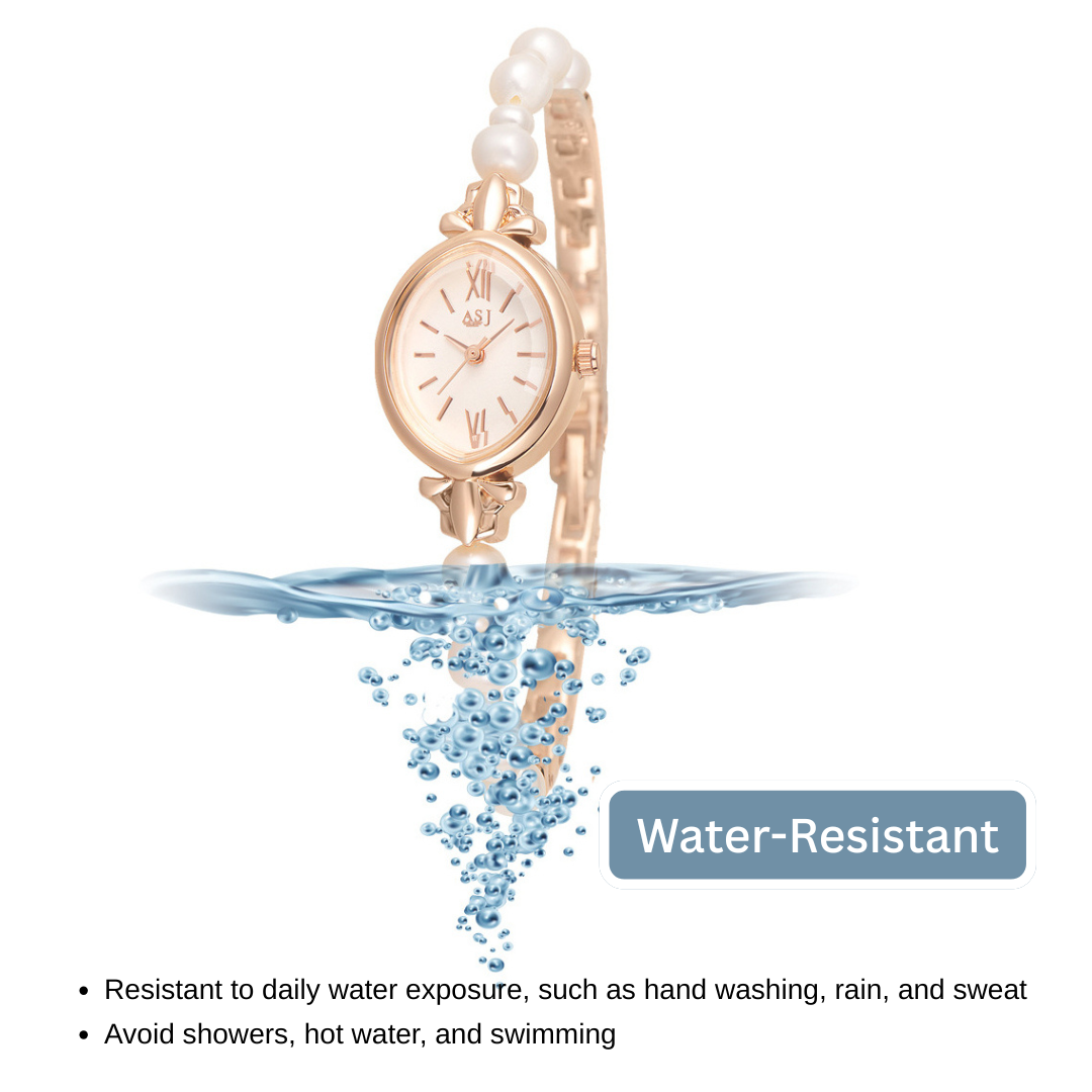 Pretty Pearl Quartz Bracelet Watch – Rose Gold