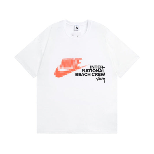 Stussy The Wide World Tribe T Shirt Casual Loose Couple T Shirts