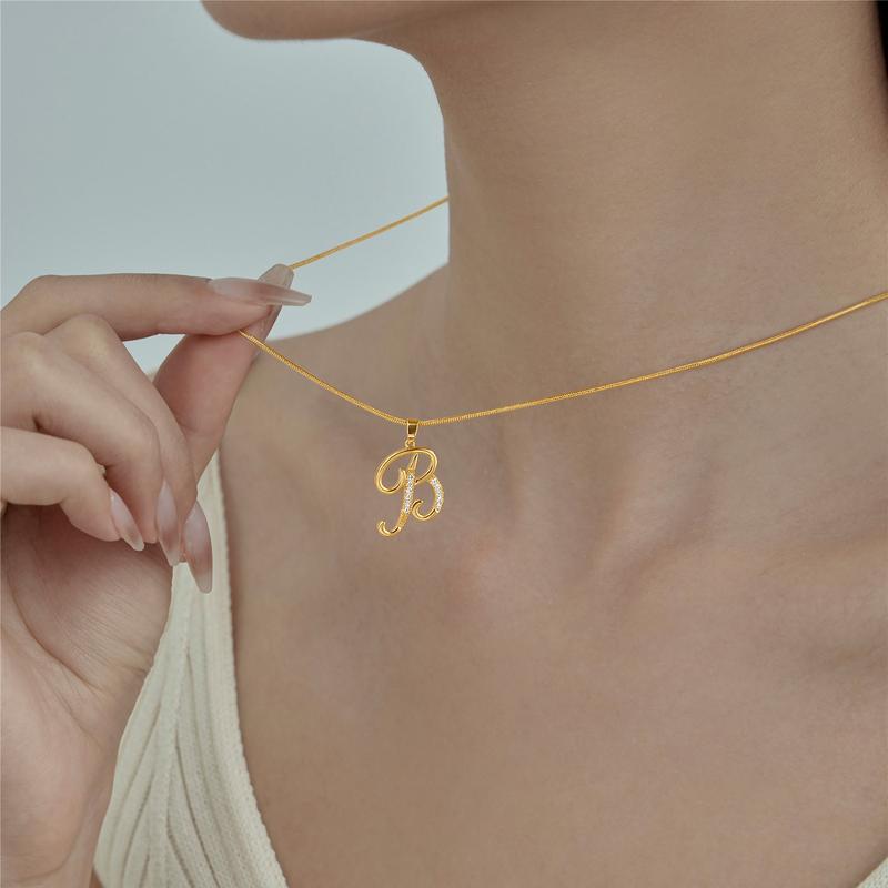 Gold Initial Necklace – A-Z Letters