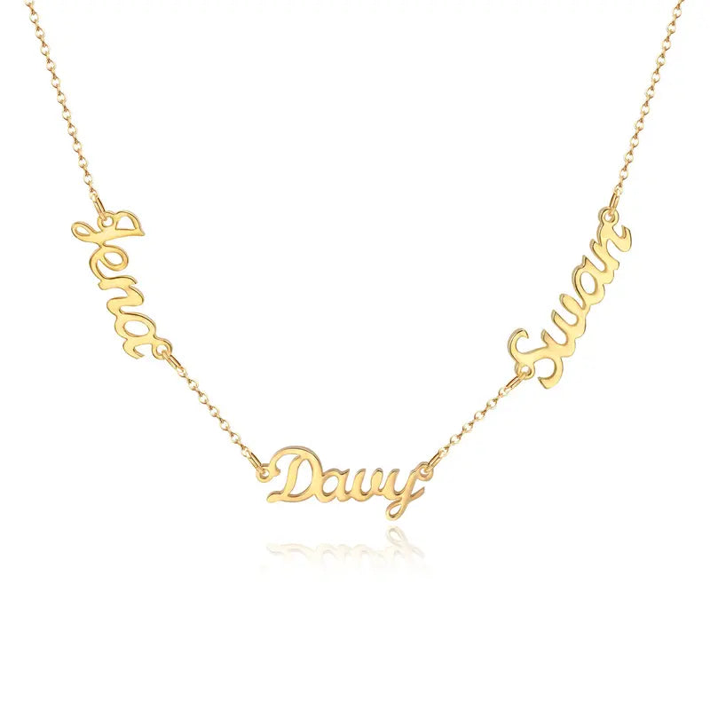 Personalized Name Necklace with 1-6 Names – 20 Fonts Available