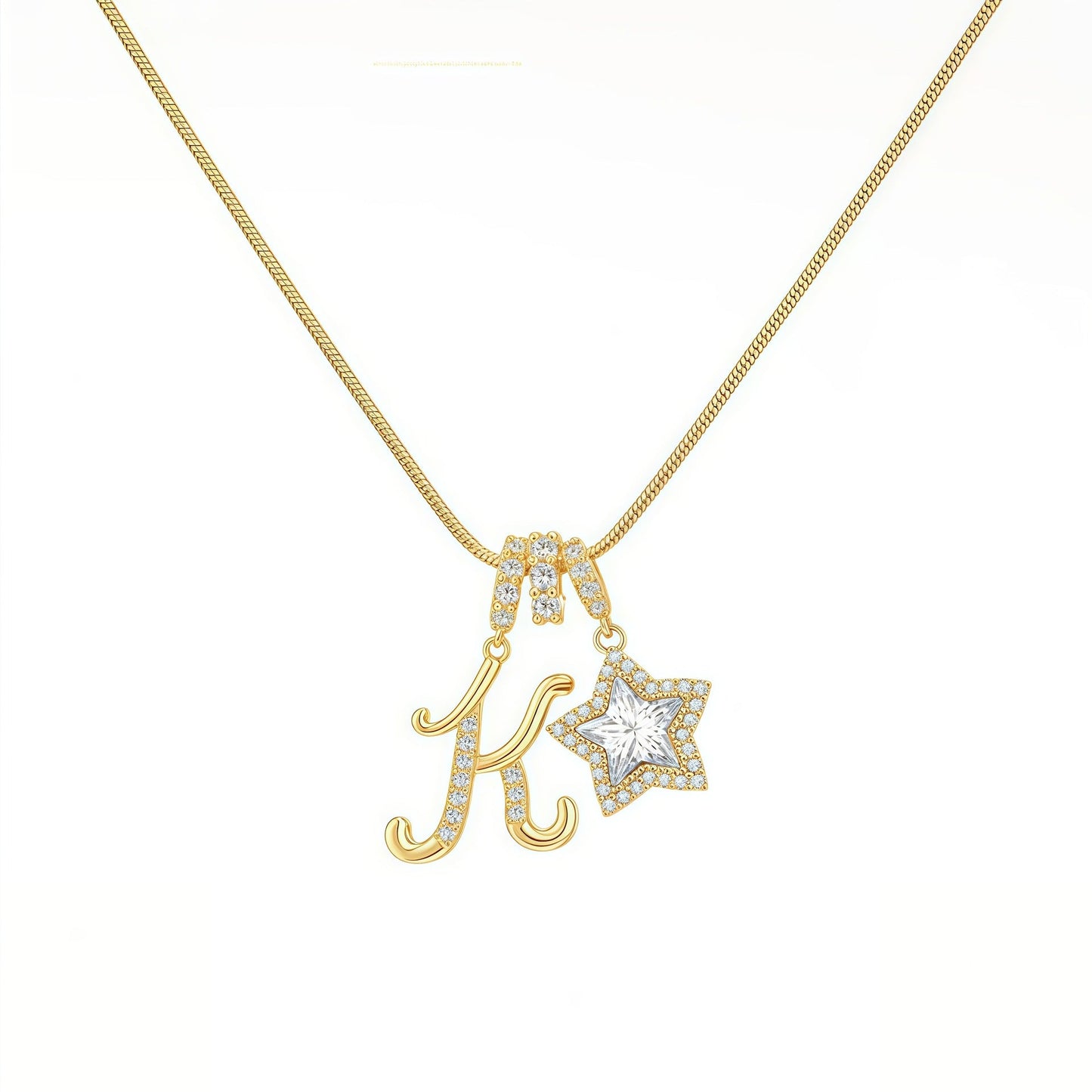 Initial & Star Pendant Necklace – Waterproof & Tarnish-Free