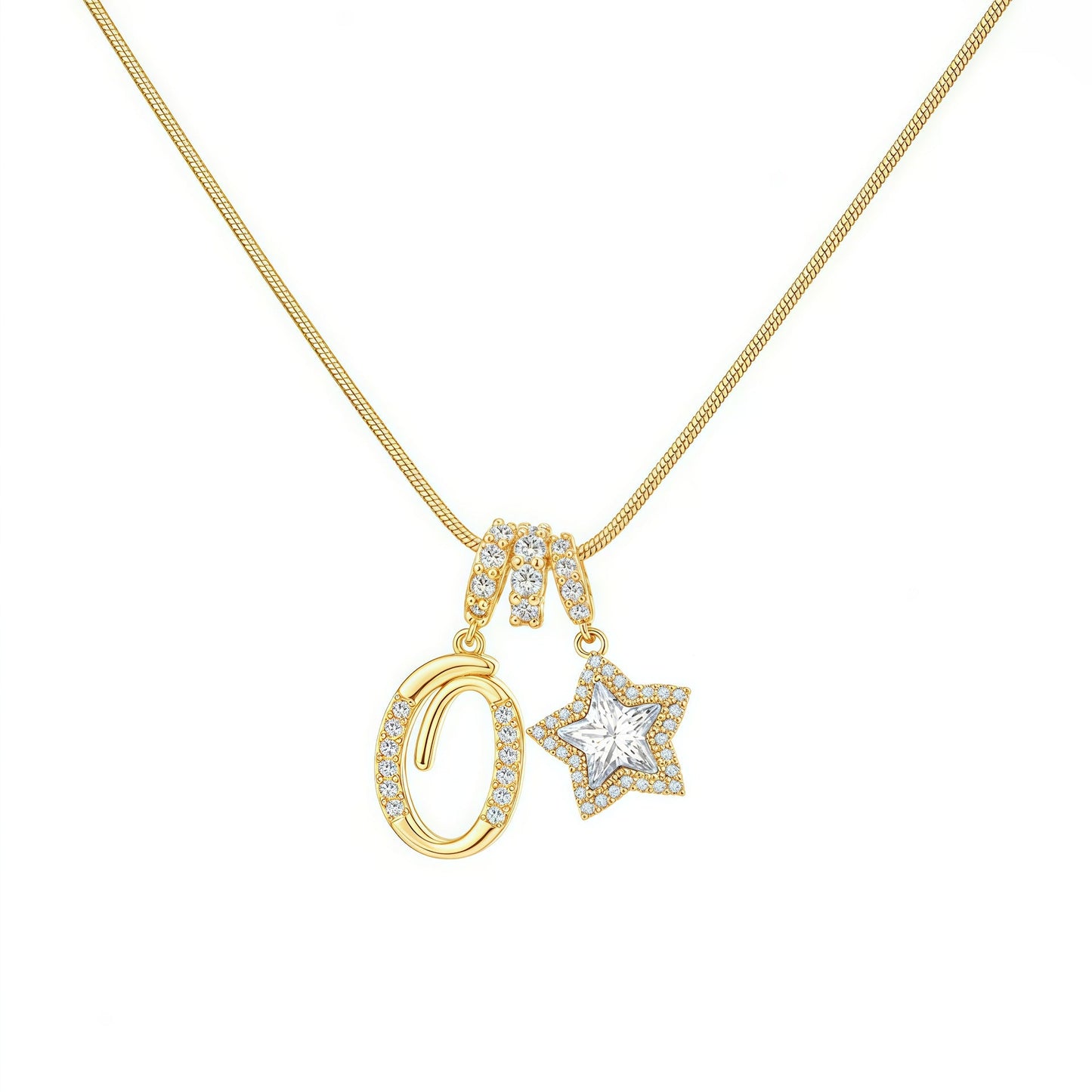 Initial & Star Pendant Necklace – Waterproof & Tarnish-Free