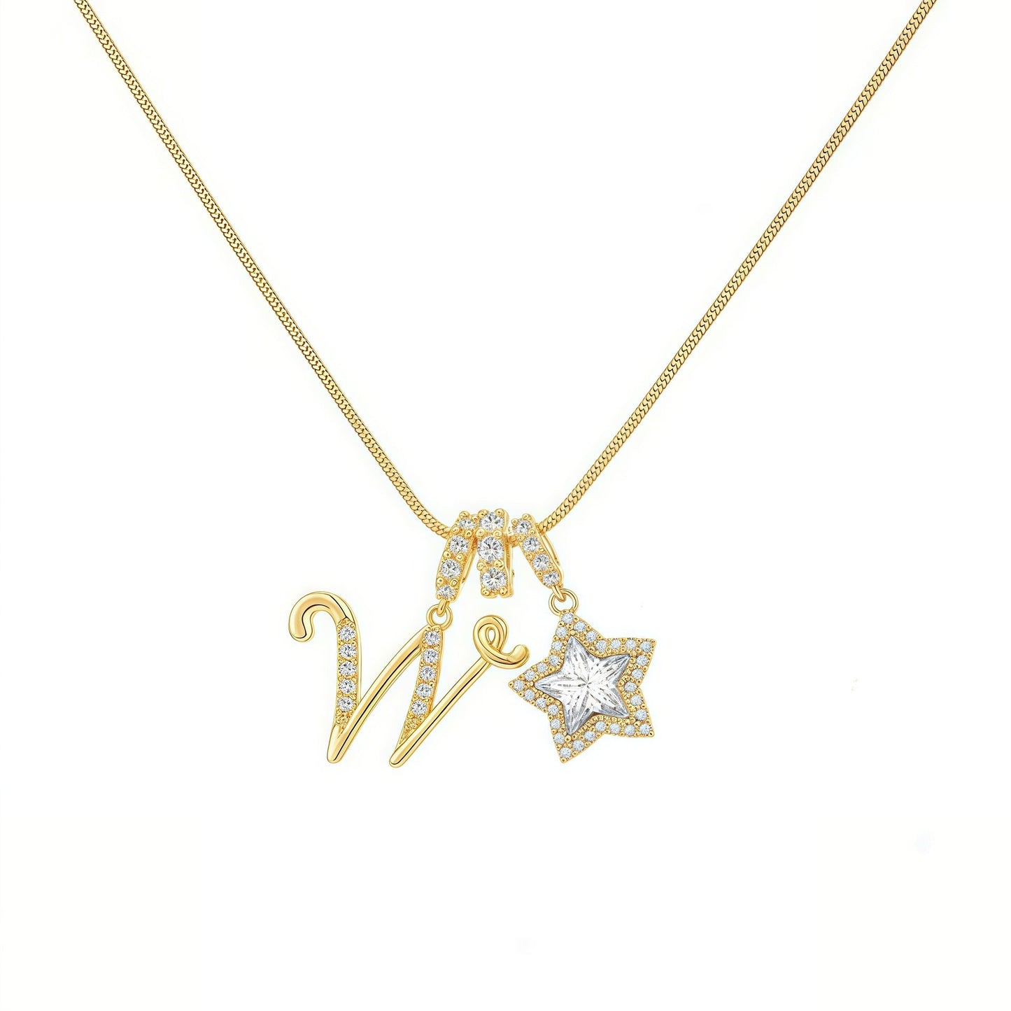 Initial & Star Pendant Necklace – Waterproof & Tarnish-Free