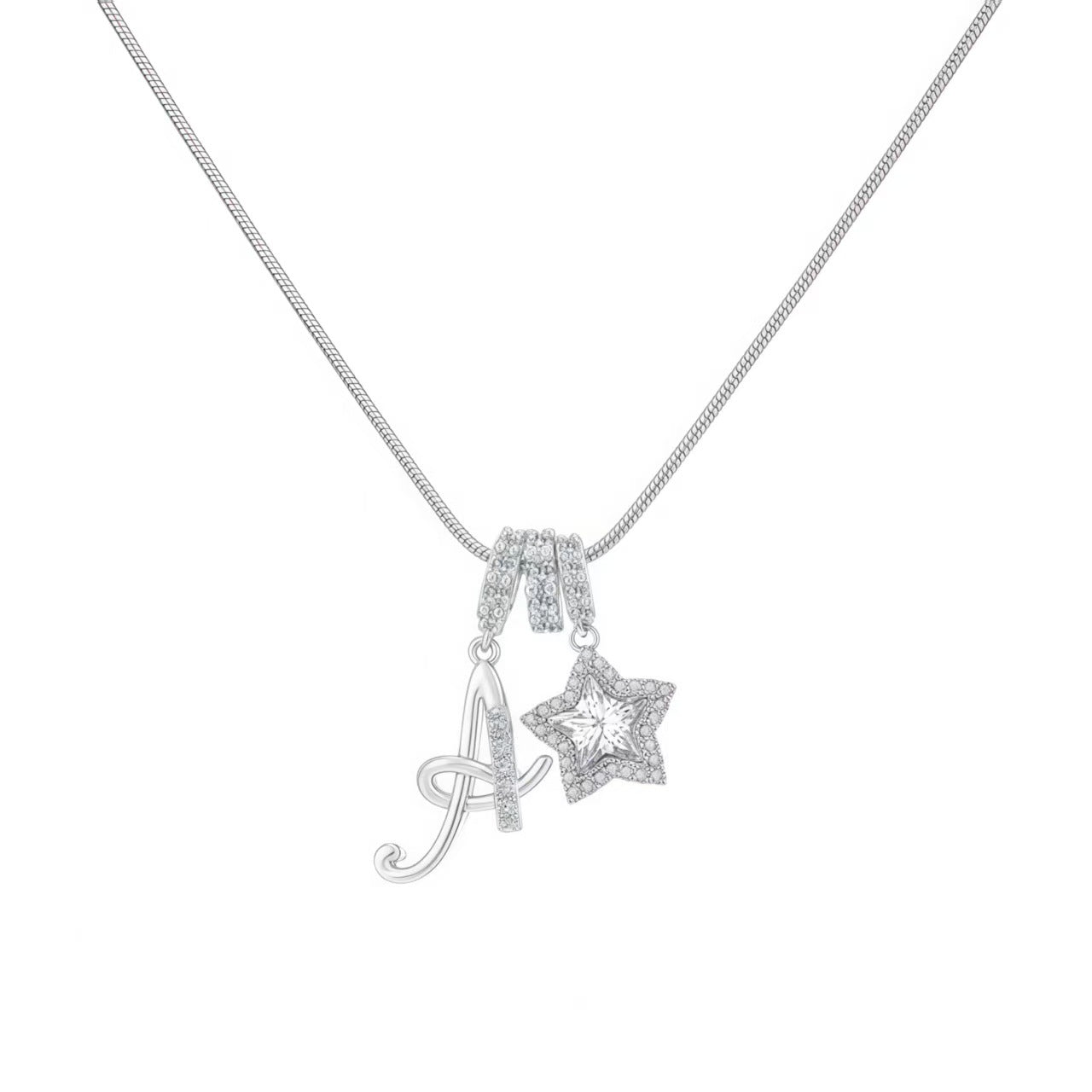 Initial & Star Pendant Necklace – Waterproof & Tarnish-Free