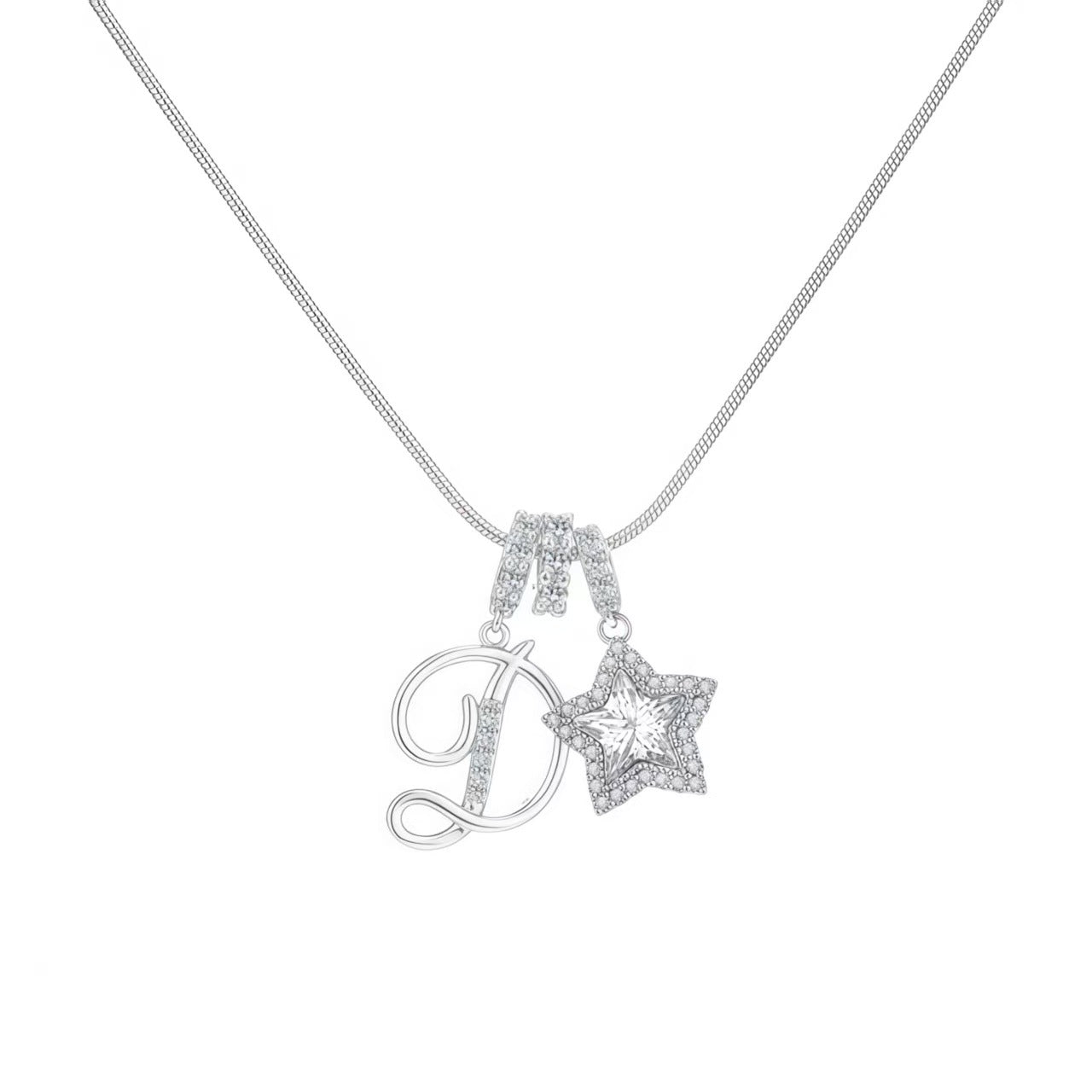 Initial & Star Pendant Necklace – Waterproof & Tarnish-Free