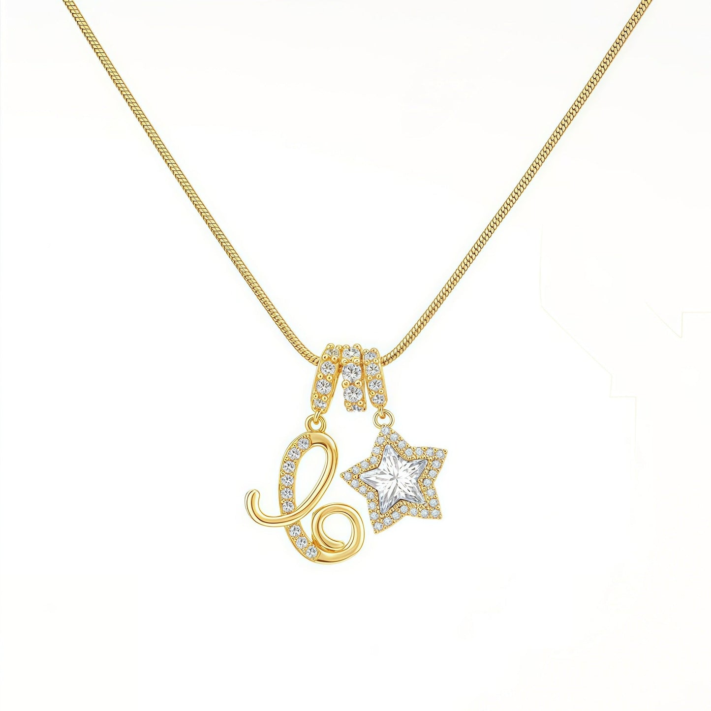 Initial & Star Pendant Necklace – Waterproof & Tarnish-Free