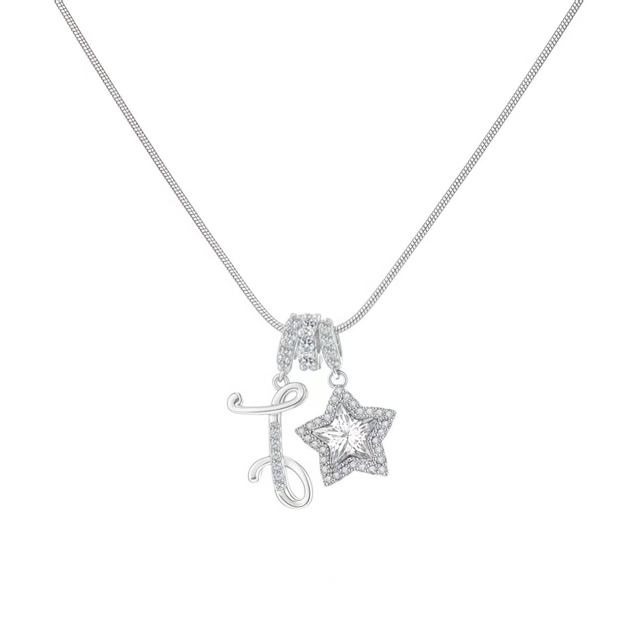 Initial & Star Pendant Necklace – Waterproof & Tarnish-Free