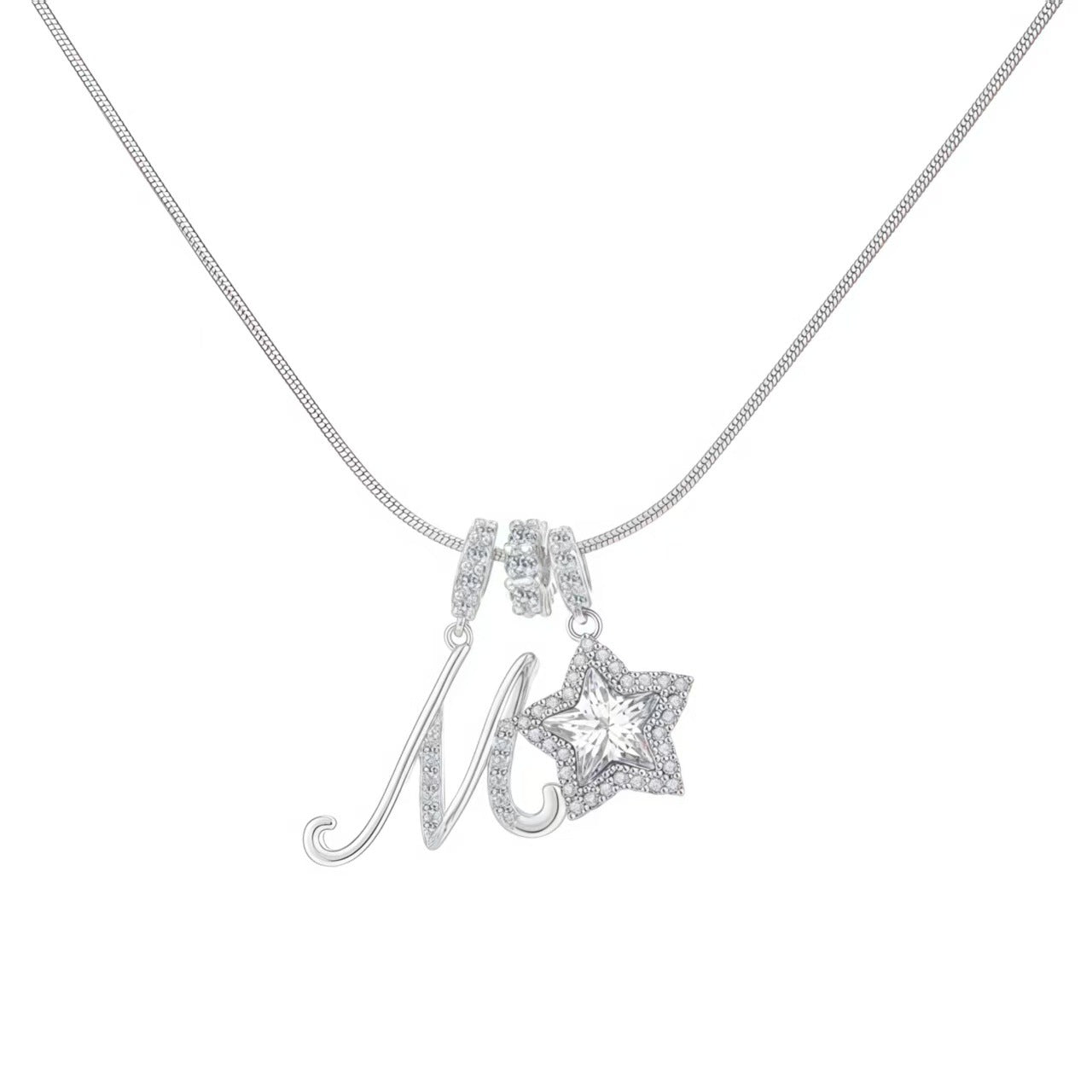 Initial & Star Pendant Necklace – Waterproof & Tarnish-Free