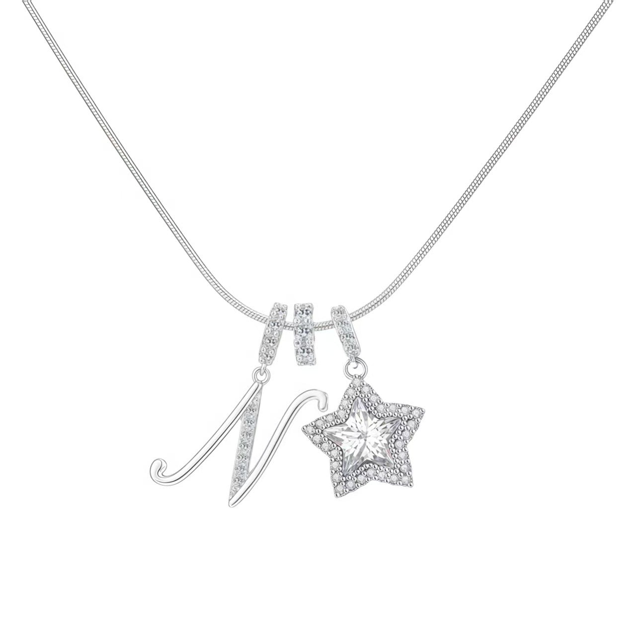 Initial & Star Pendant Necklace – Waterproof & Tarnish-Free