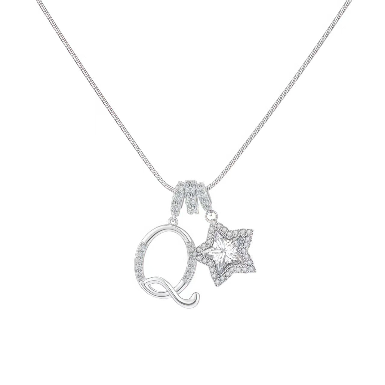 Initial & Star Pendant Necklace – Waterproof & Tarnish-Free