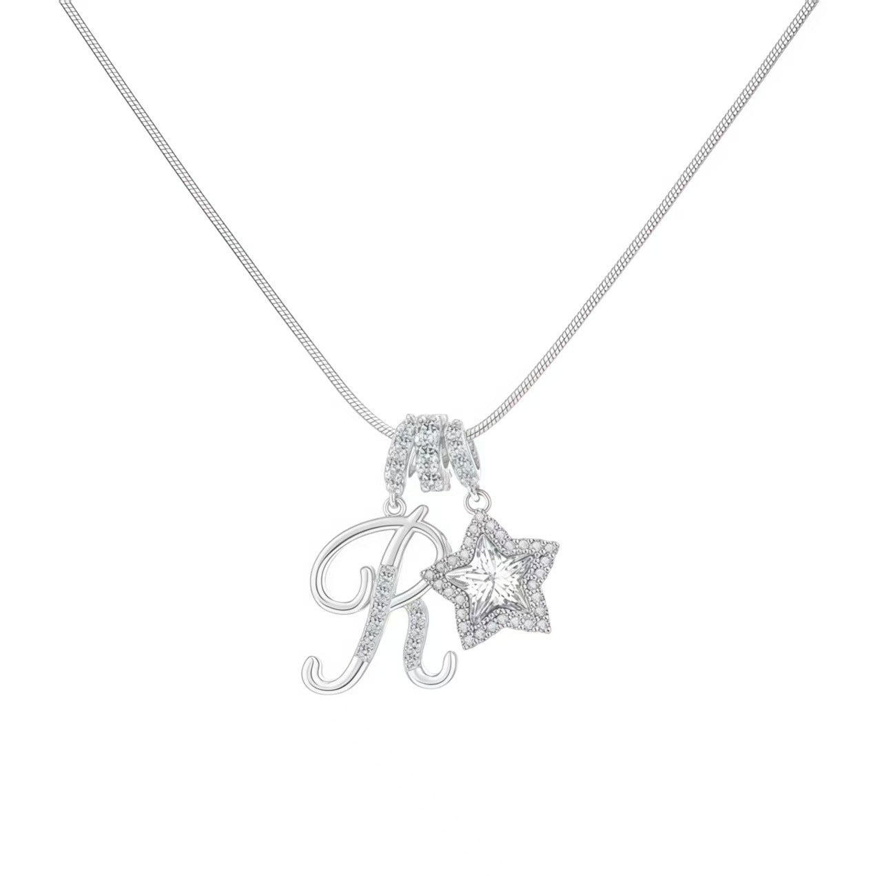 Initial & Star Pendant Necklace – Waterproof & Tarnish-Free