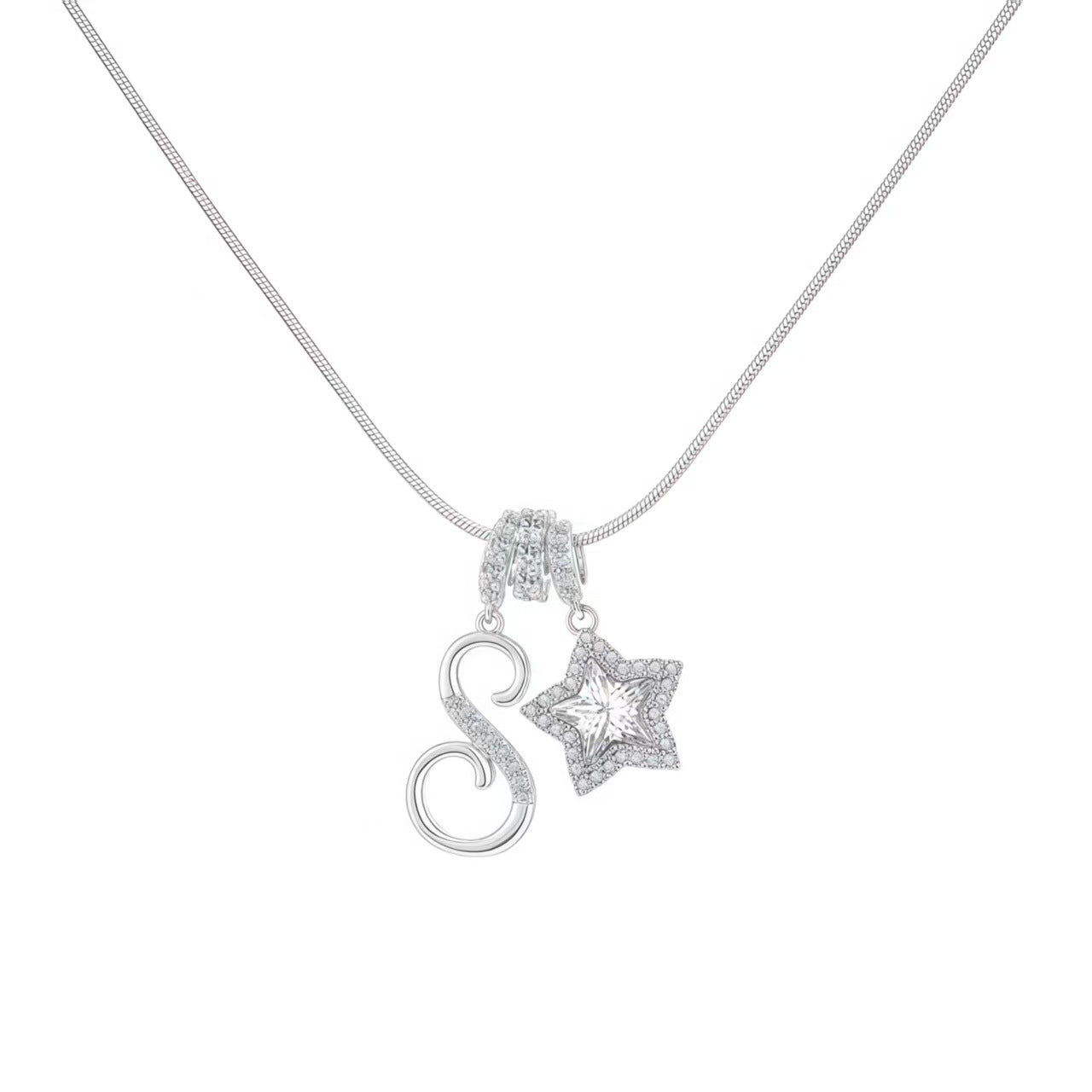 Initial & Star Pendant Necklace – Waterproof & Tarnish-Free