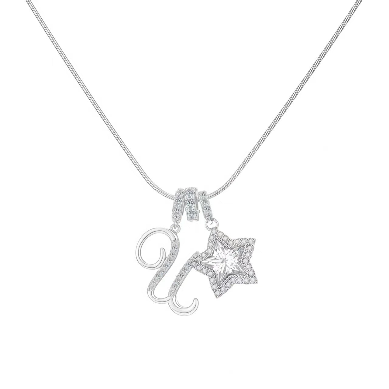 Initial & Star Pendant Necklace – Waterproof & Tarnish-Free