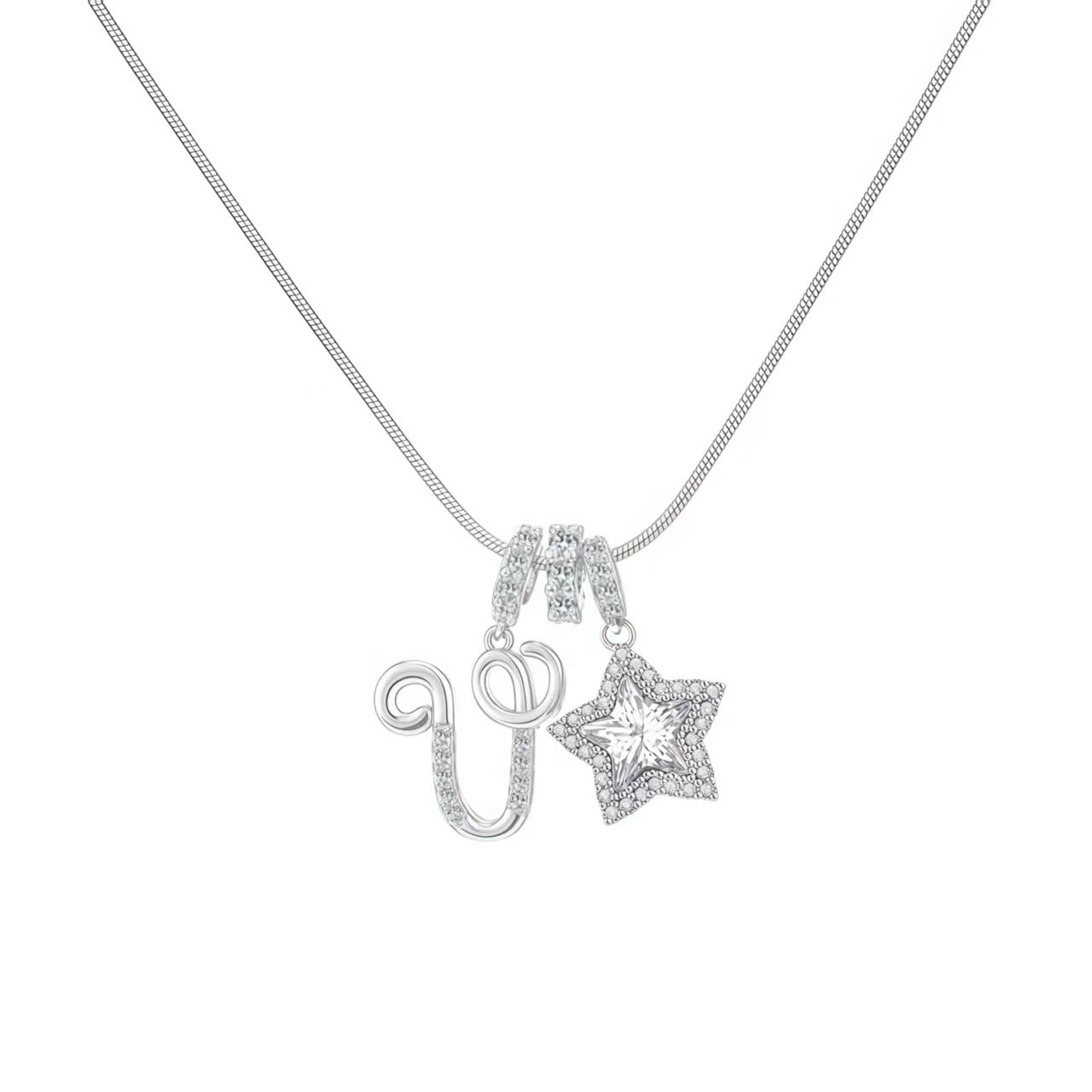 Initial & Star Pendant Necklace – Waterproof & Tarnish-Free