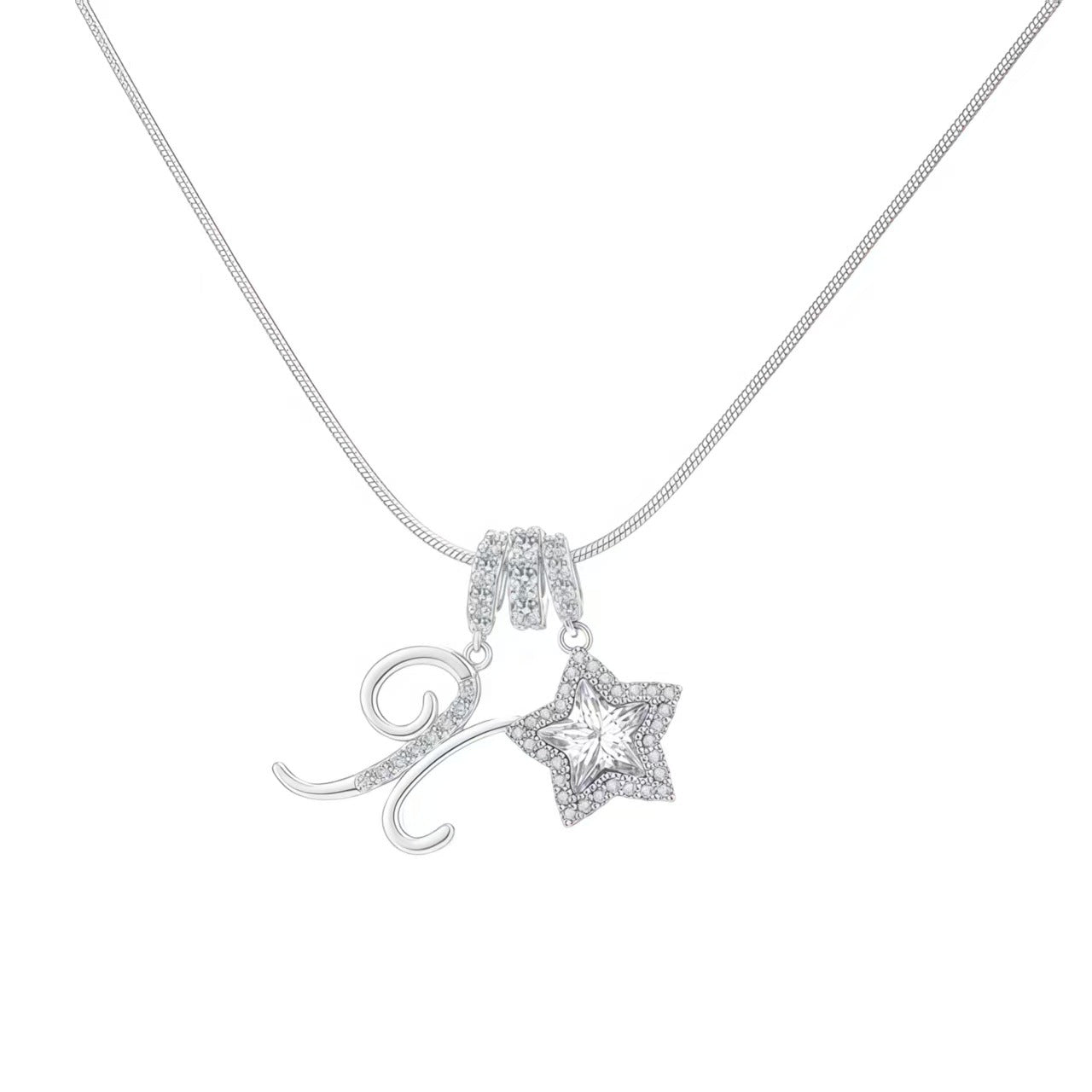 Initial & Star Pendant Necklace – Waterproof & Tarnish-Free
